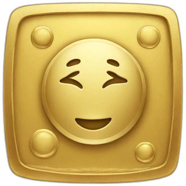 square golden coin emoji