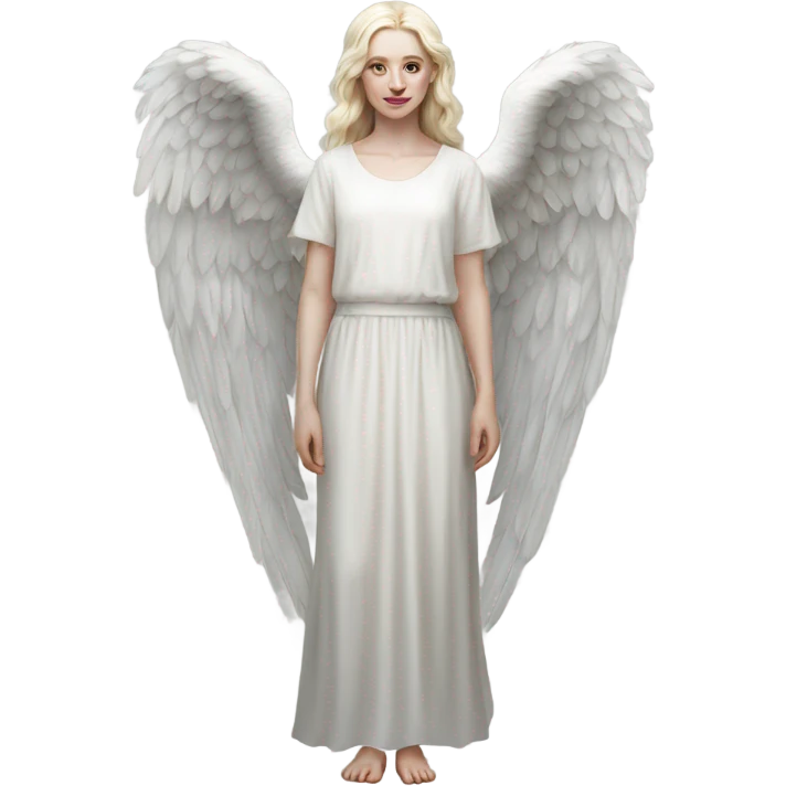 Hyper Realistic pale angel full body  emoji