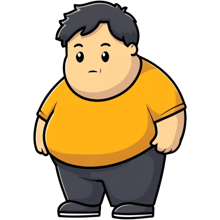 Brown fat man with hair emoji
