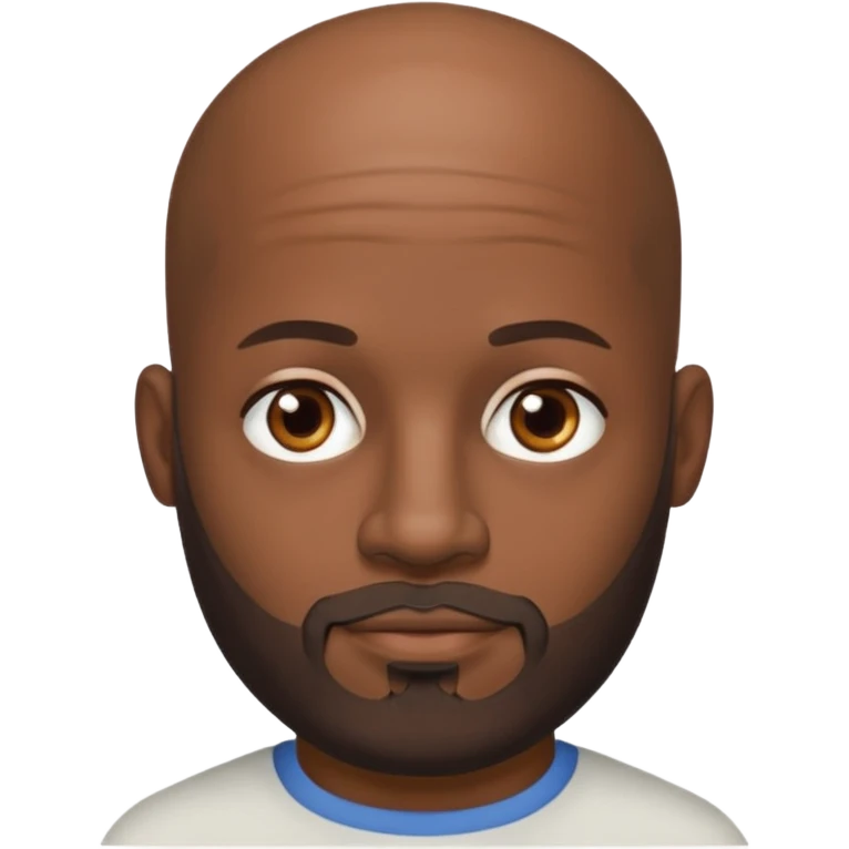 African American male bald salt & pepper beard emoji