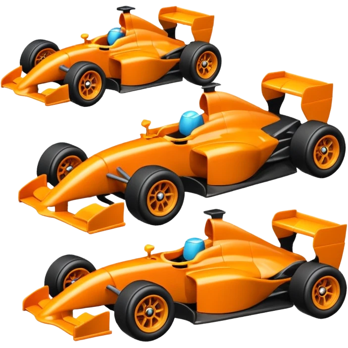 formula car toy orange emoji