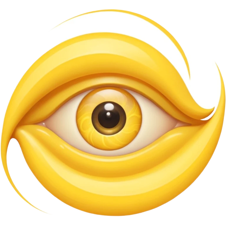 Thin Yellow swirl around an eye  emoji