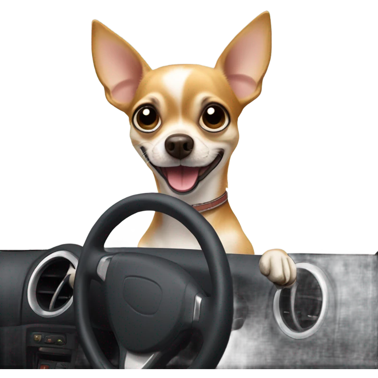 Joint Chihuahua driving emoji