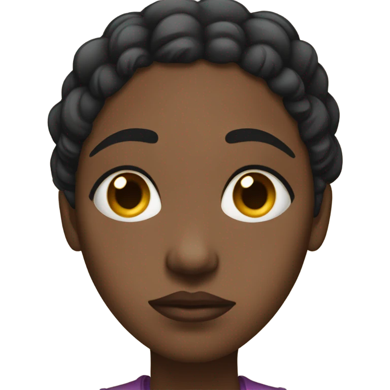 sad black woman emoji