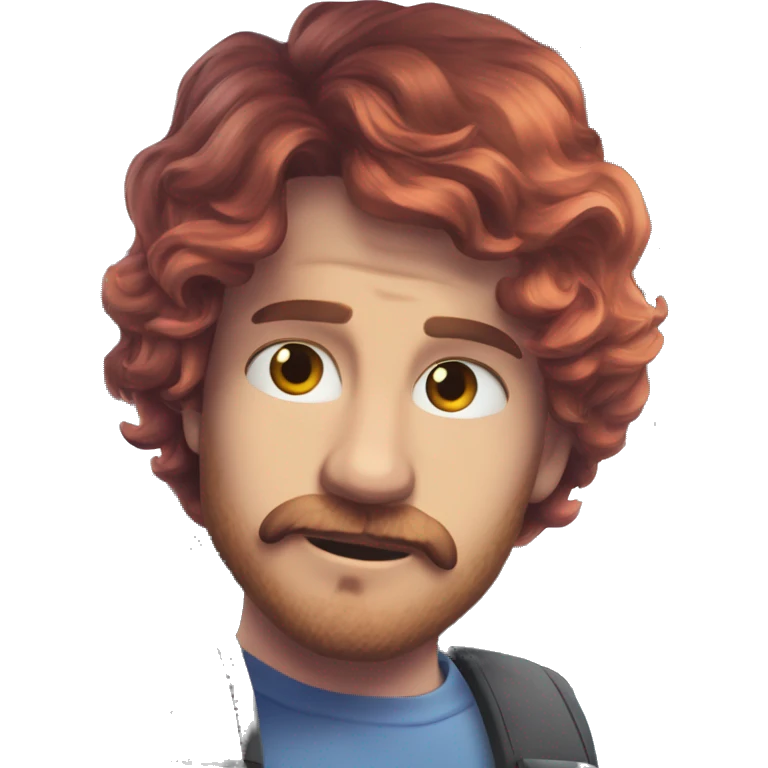 man in red shirt driving emoji