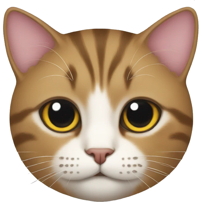 A cat with a human face emoji
