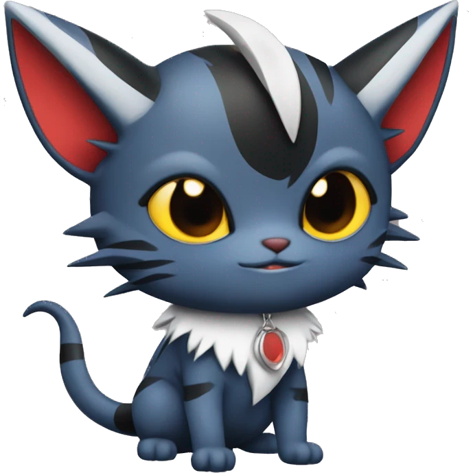  Kawaii Edgy Cool Beautiful Nargacuga-Litten full Outlined body emoji