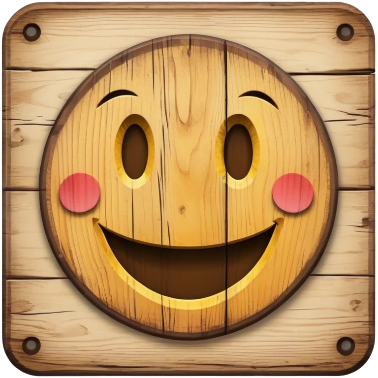 wood sign smile emoji