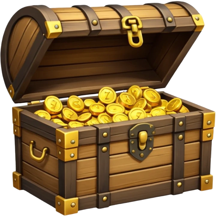 Open treasure chest with bright light inside emoji