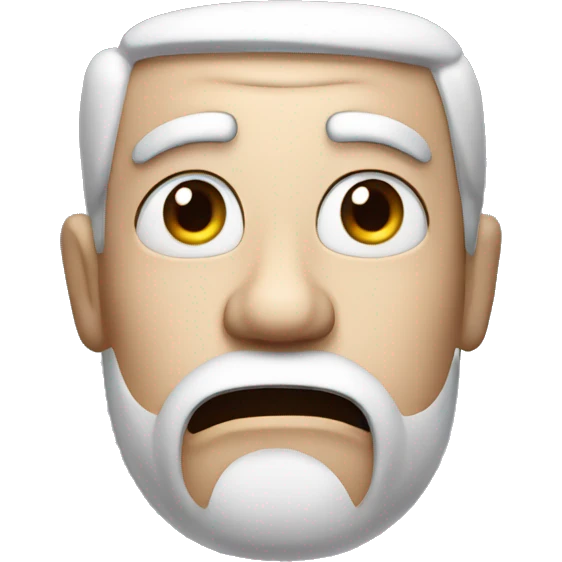 3d face with the expression of confuion emoji
