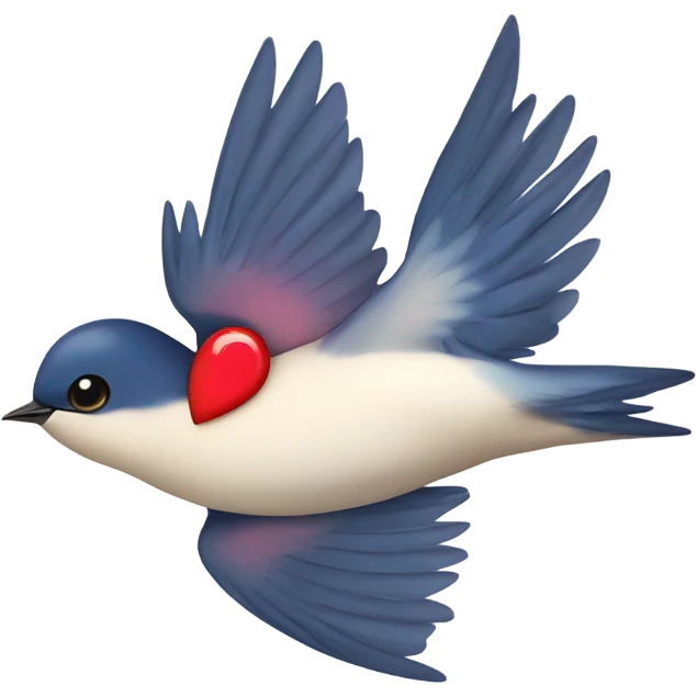 Swallow with heart  emoji