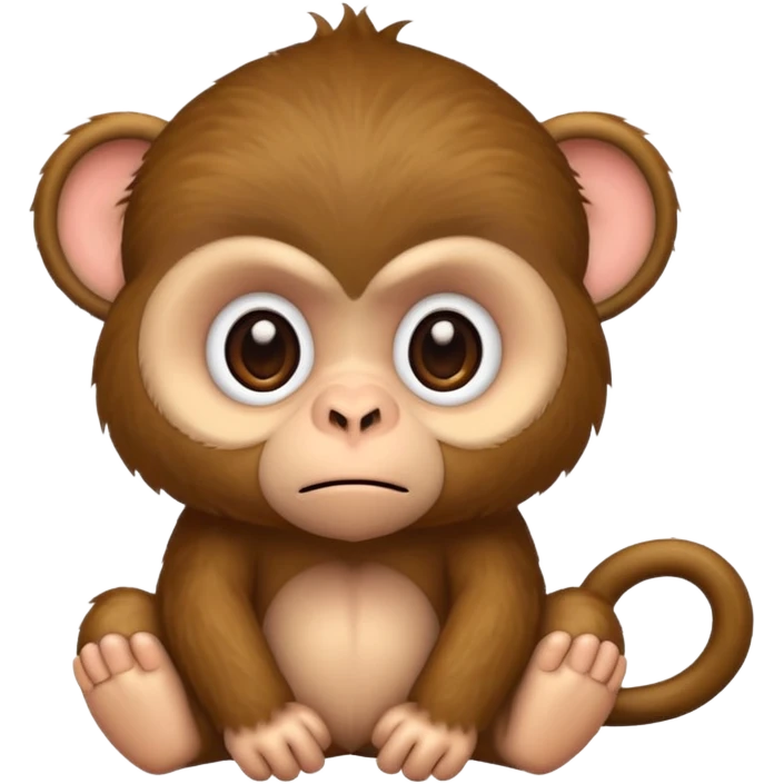 Cute Grumpy monkey emoji