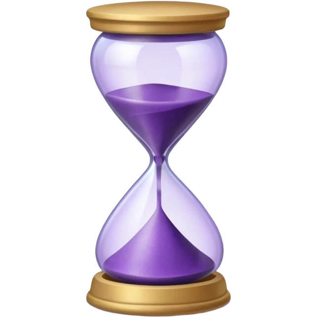 Purple hourglass emoji