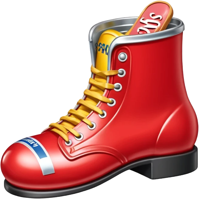 Moschino style spam can shoe sculpture  emoji