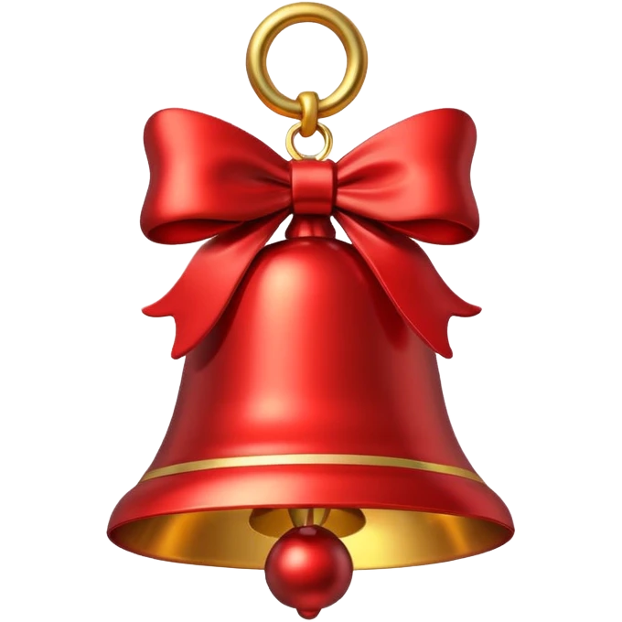 christmas red bell emoji