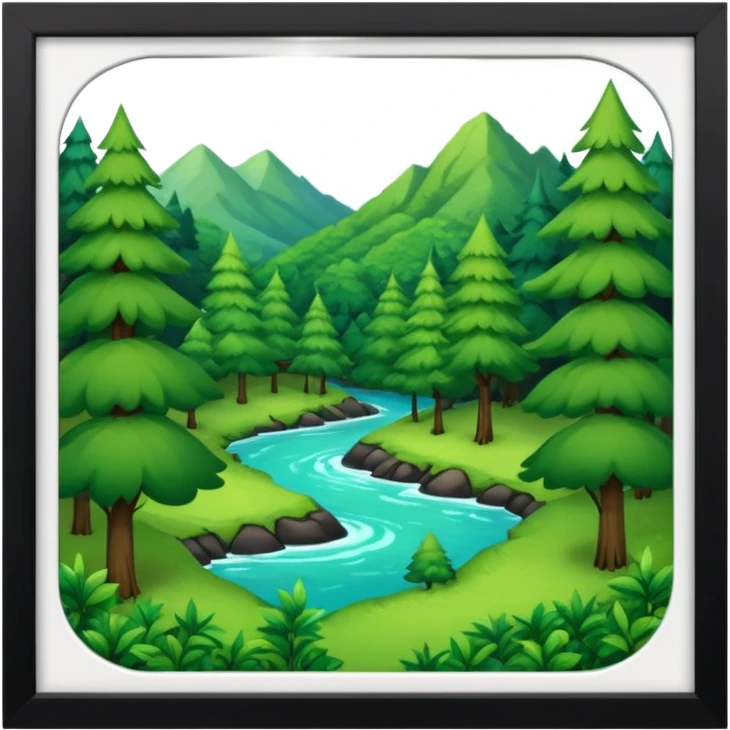 територія серед лісової природи emoji