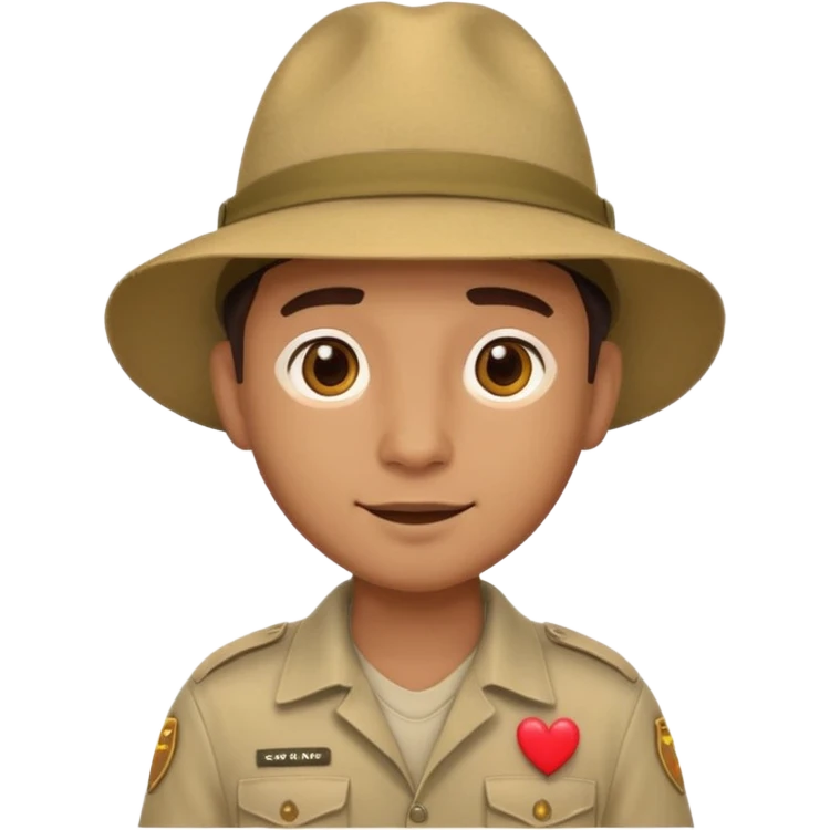 male safari operator with heart eyes emoji
