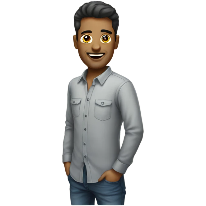 funny male portrait with shirt emoji