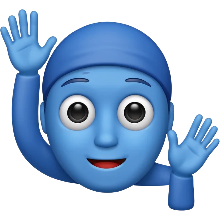 blue guy vrying emoji