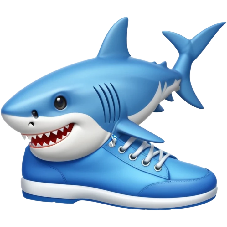 Shark with blue shoes emoji