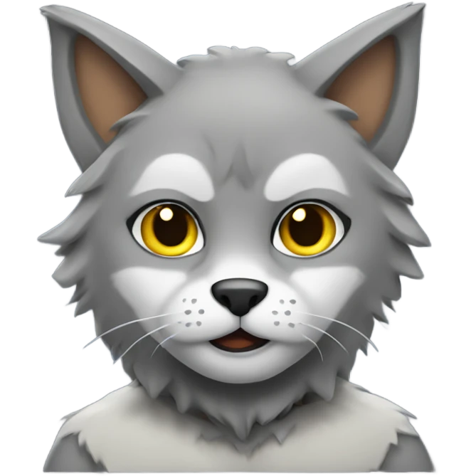 cat in a wolf costume emoji