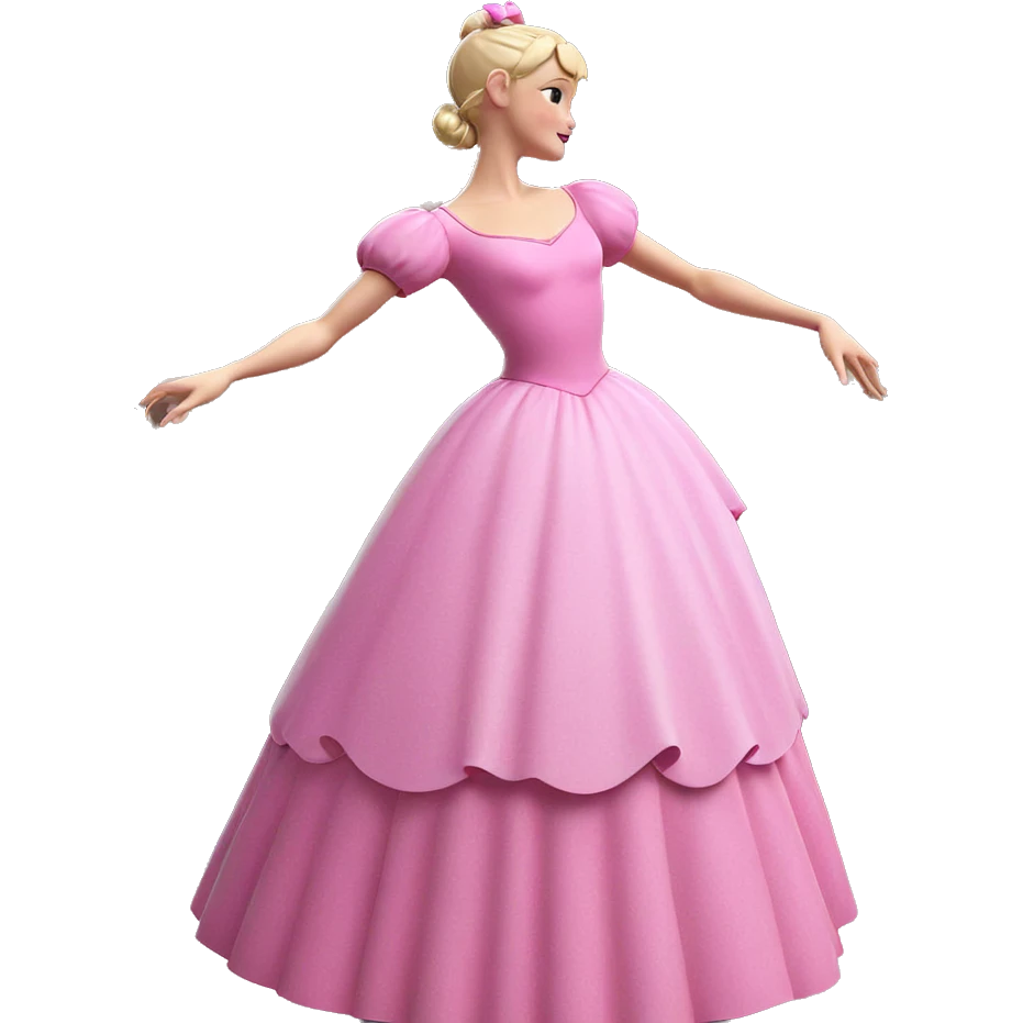 dancing ballerina in pink dress emoji