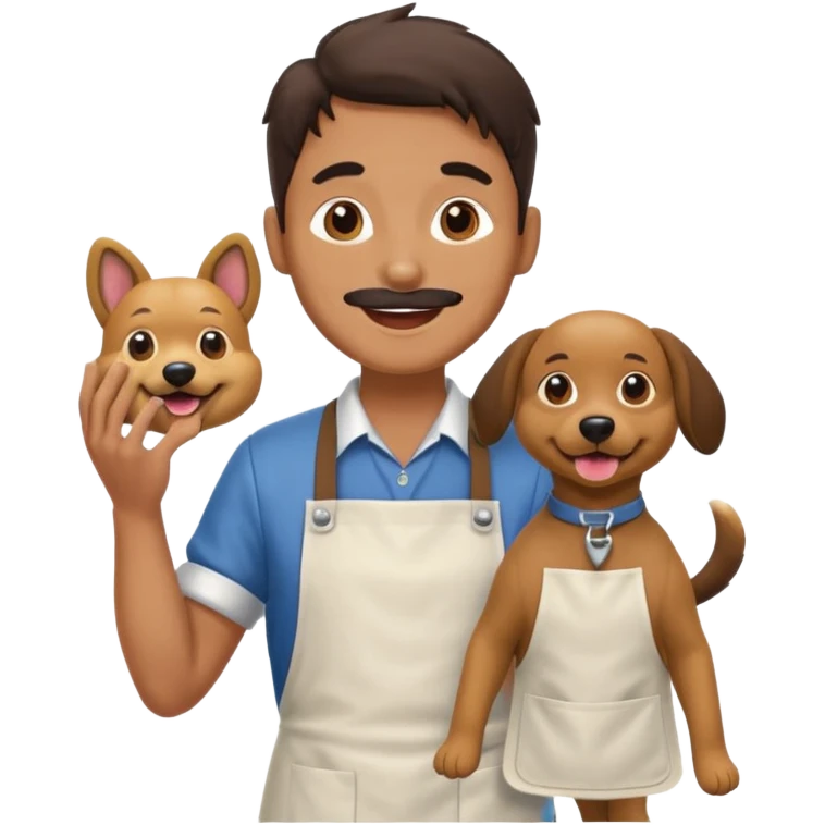 hombre vestido de perro vendedor  emoji