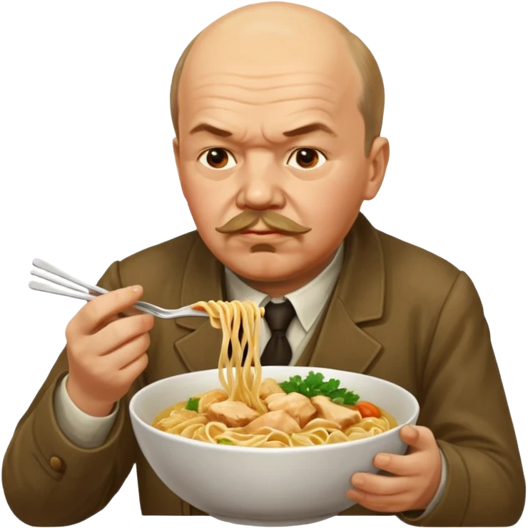 Lenin ăn mì gà emoji