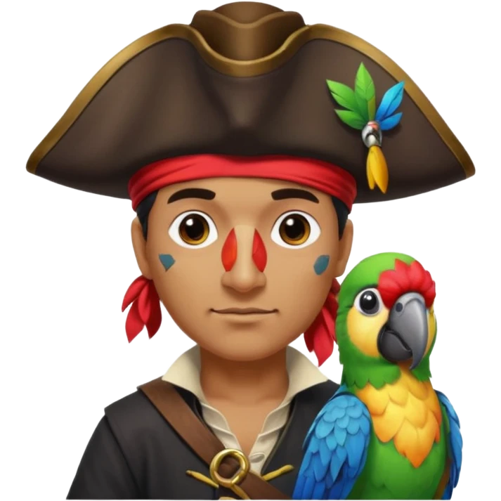 pirate and parrot emoji