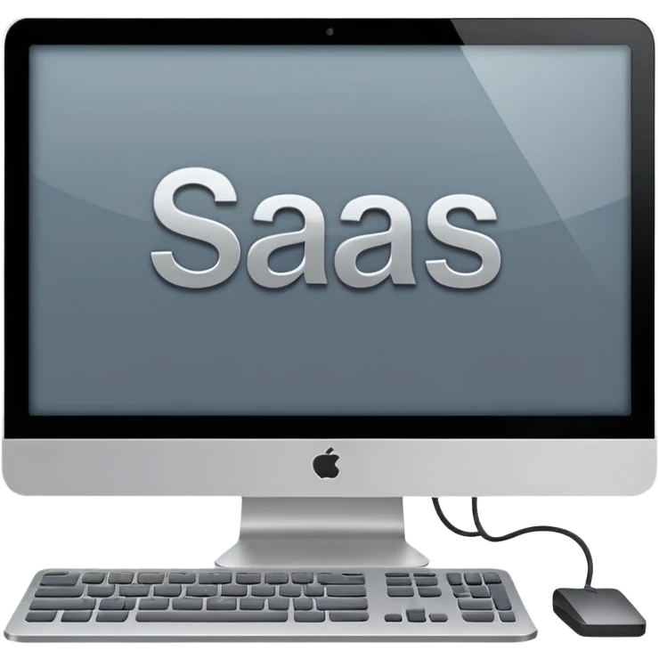 technical looking computer with text "SaaS" emoji