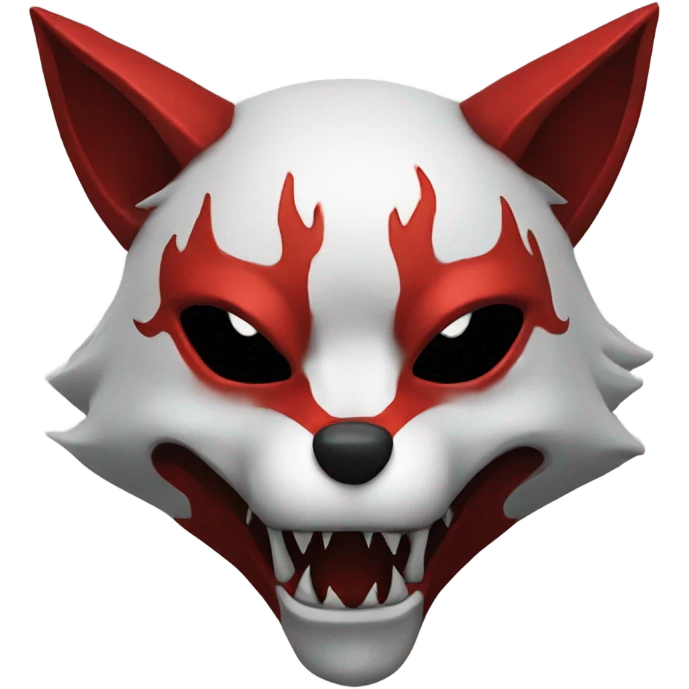 Blood demon fox mask emoji