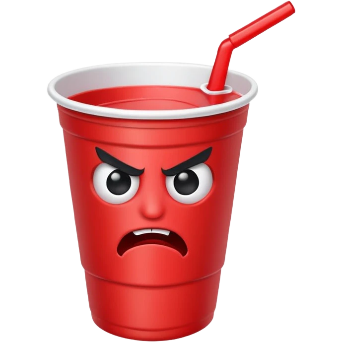 Angry red solo cup emoji