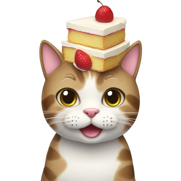 cat with a cake emoji
