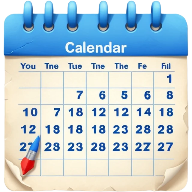 calendar with tasks checked off emoji emoji
