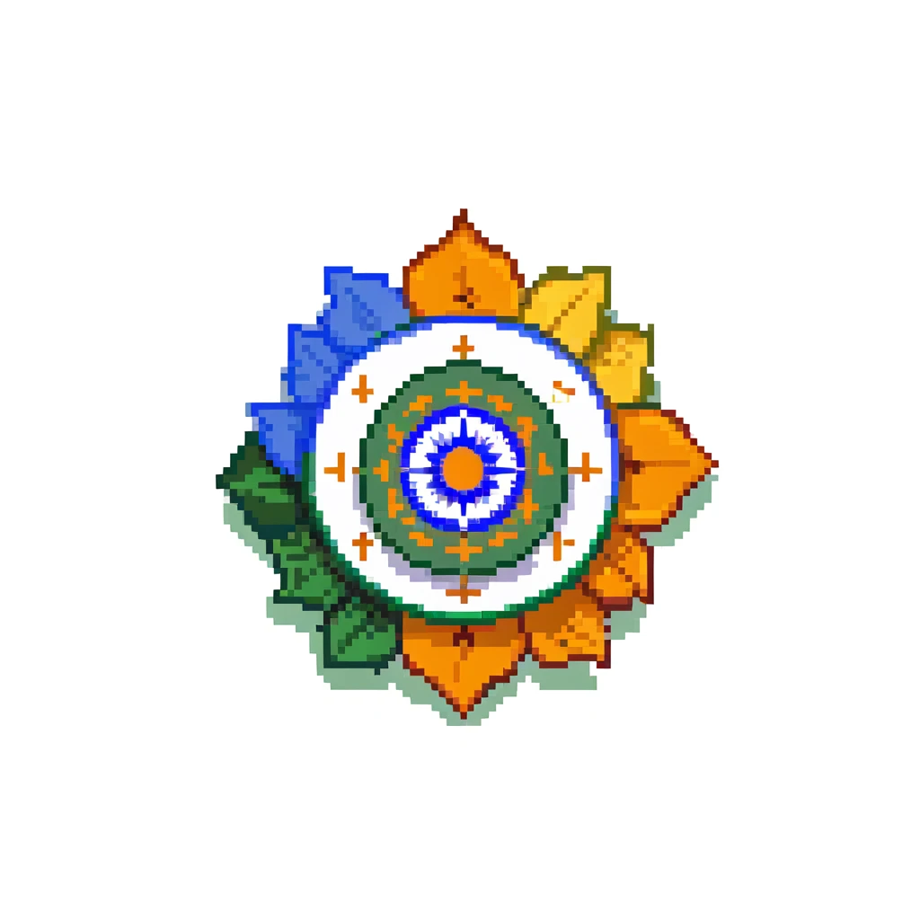 Indian flag with saffron, white, and green horizontal stripes and blue Ashoka Chakra wheel in center emoji
