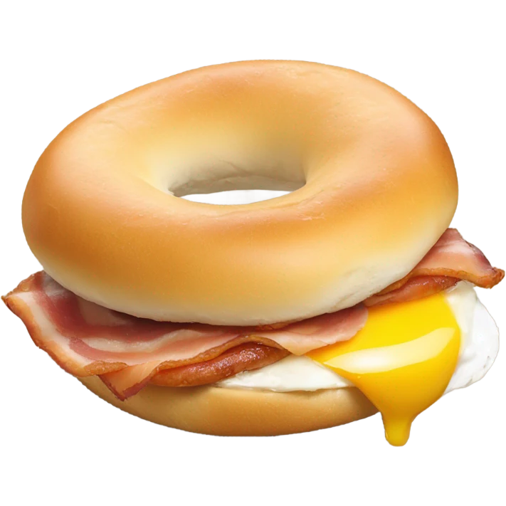 Bacon egg cheese bagel emoji