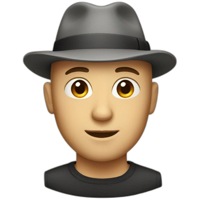bald dude with a fedora emoji