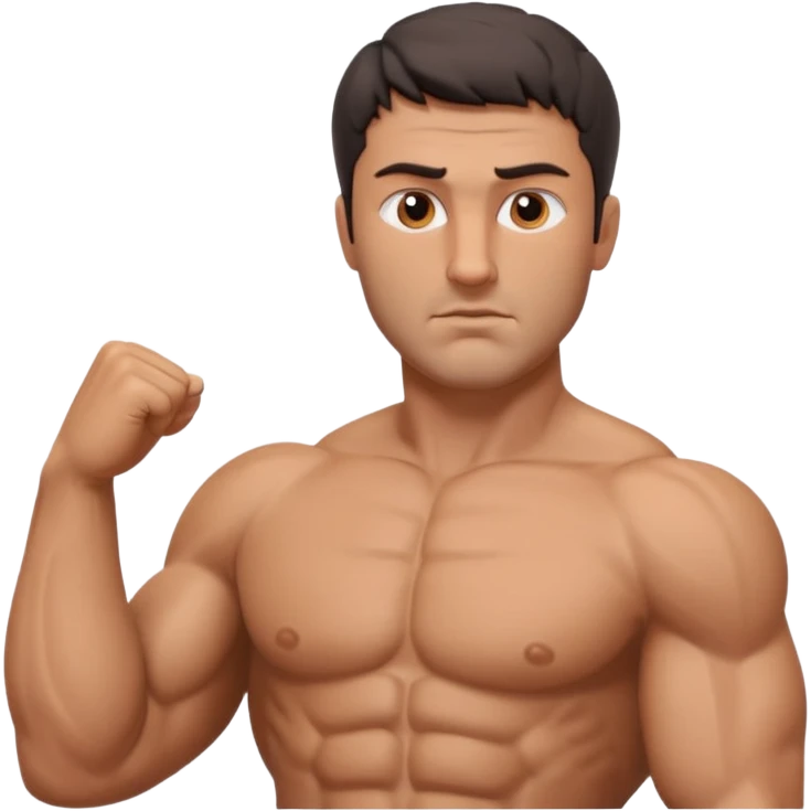 crea a un griego estoico, muy musculoso 3d emoji