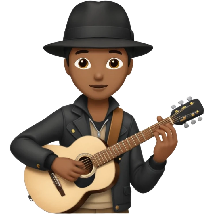 black Street Musician emoji