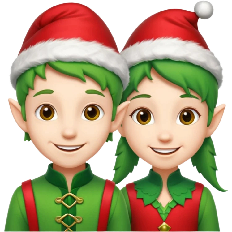 create a realistic Christmas elves emoji