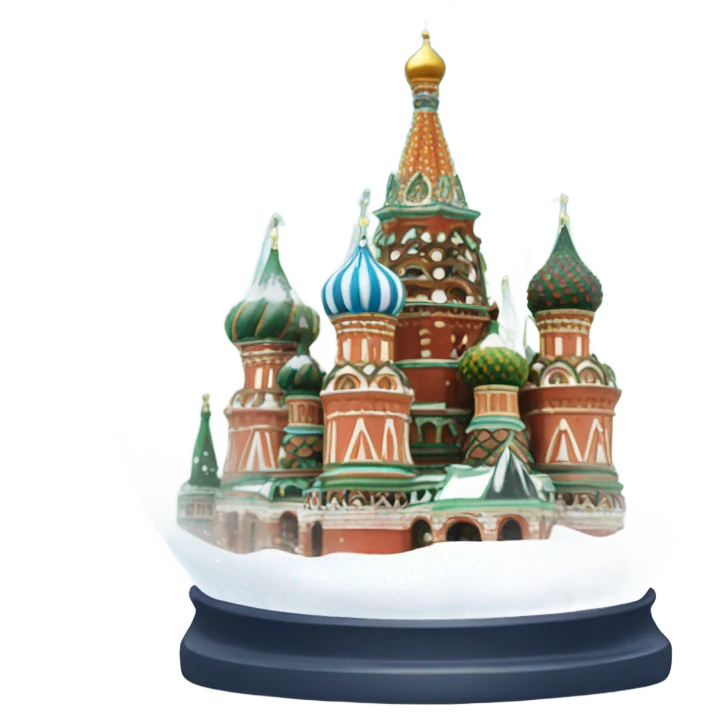 Kremlin in Christmas snow globe emoji