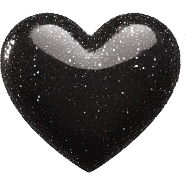 Black 3D sparkly heart emoji