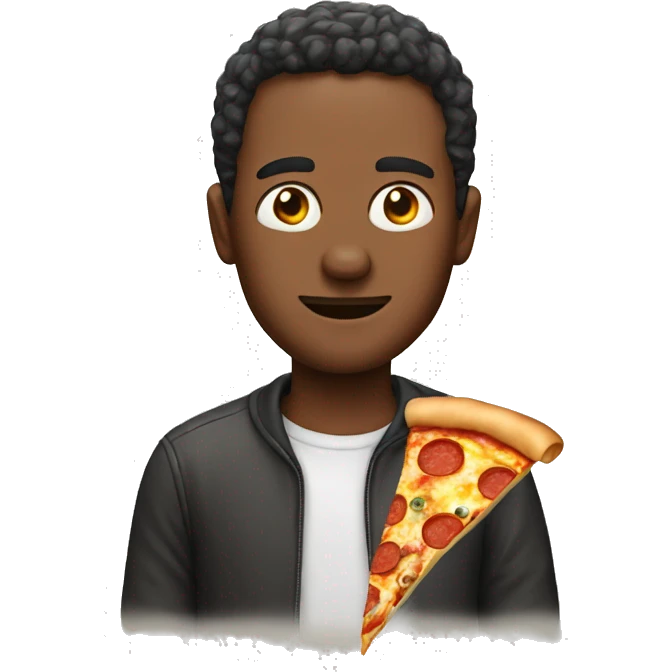 Man made of pizza emoji