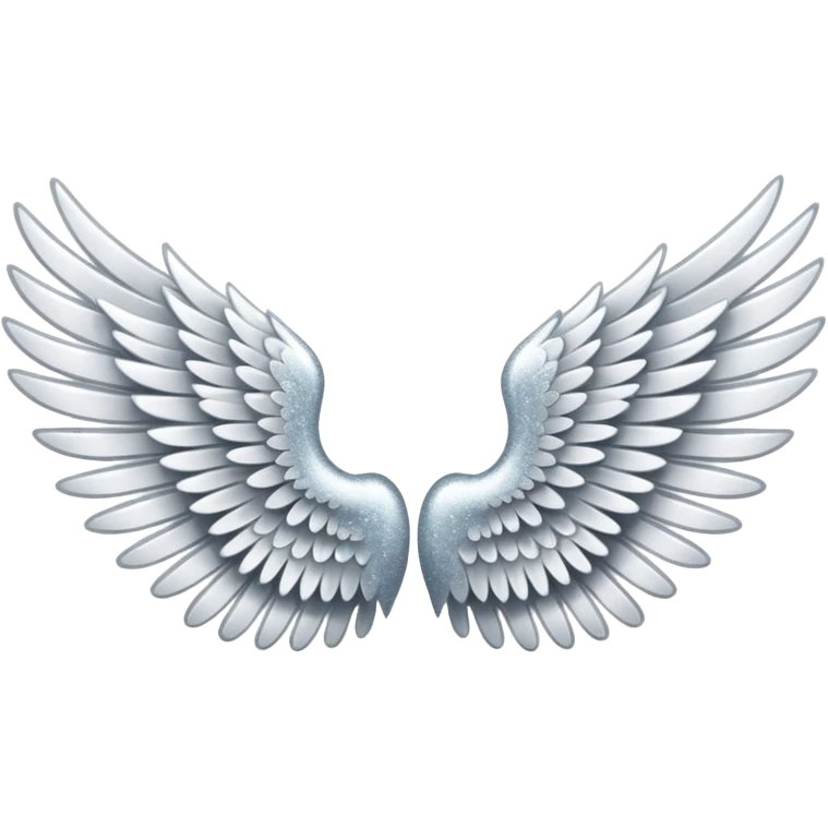 wings glitter white emoji