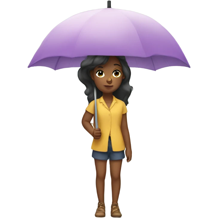  A girl with a big umbrella emoji
