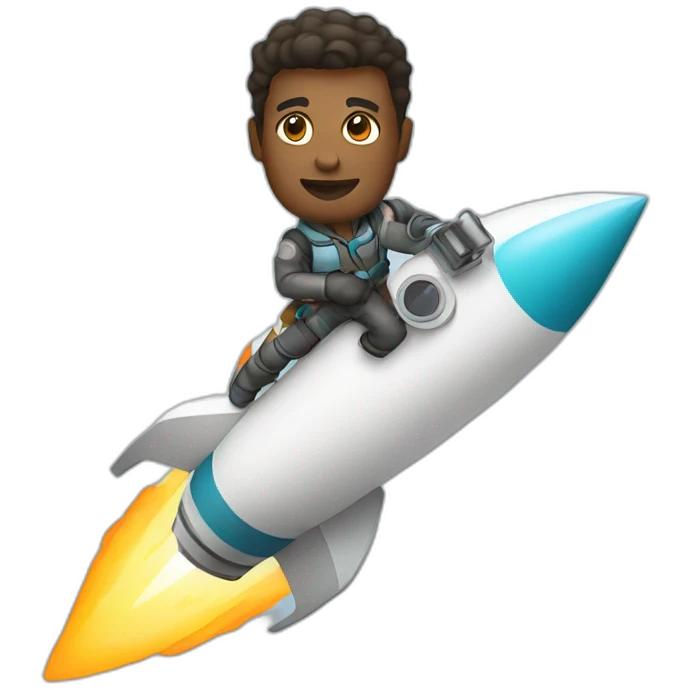Freelancer on rocket emoji