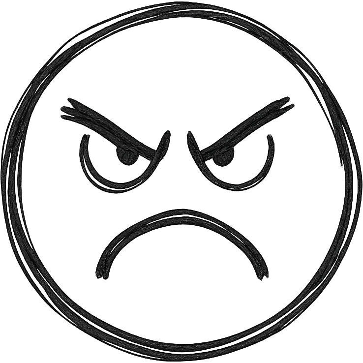 angry and aggressive face emoji