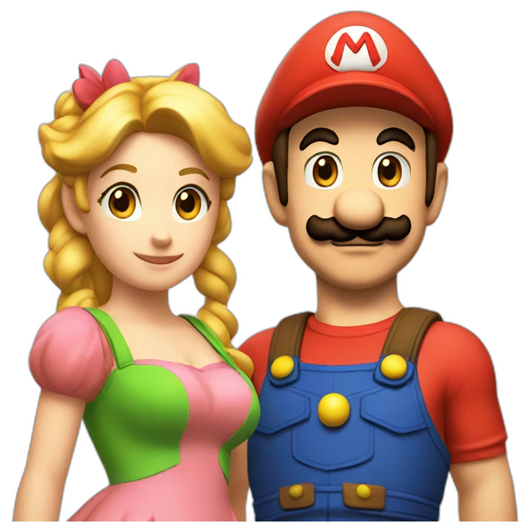 Peach et mario emoji
