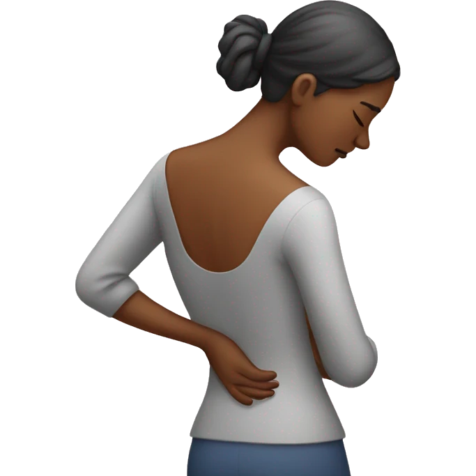 Woman with back ache emoji