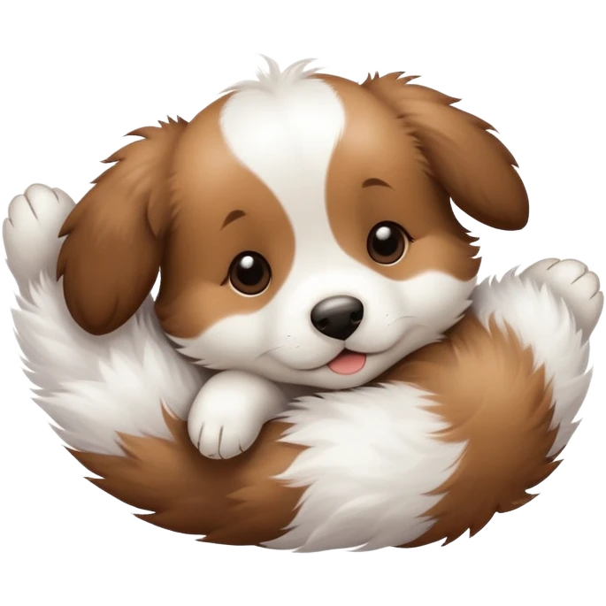 puppy rolling on its back emoji